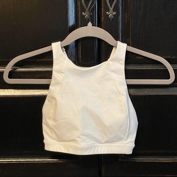 Lululemon Free To Be Serene Bra High Neck Light Support C/D Cup • White • Size 2 - Picture 4 of 8